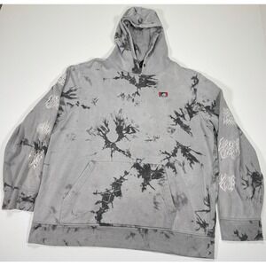 Lurking Class Hoodie Men's XL Gray Black Tie Dye Skull Graphic Streetwear Skater